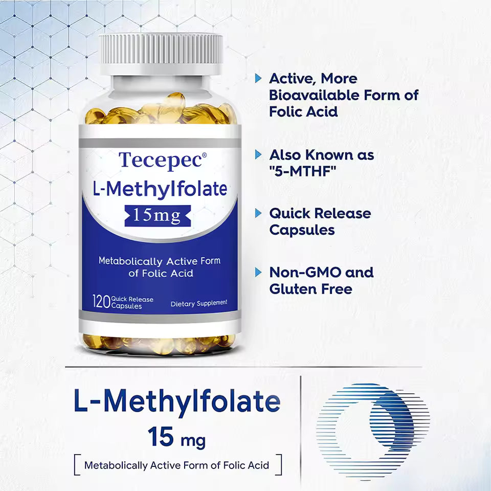 5-MTHF Methylfolate 15mg — Active Folate Your Body Actually Absorbs